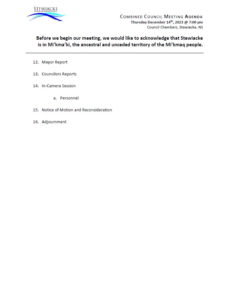 2023 14 12 Agenda 2