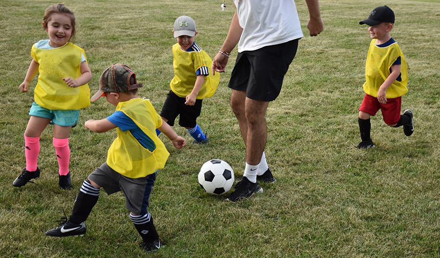 kids playing soccer